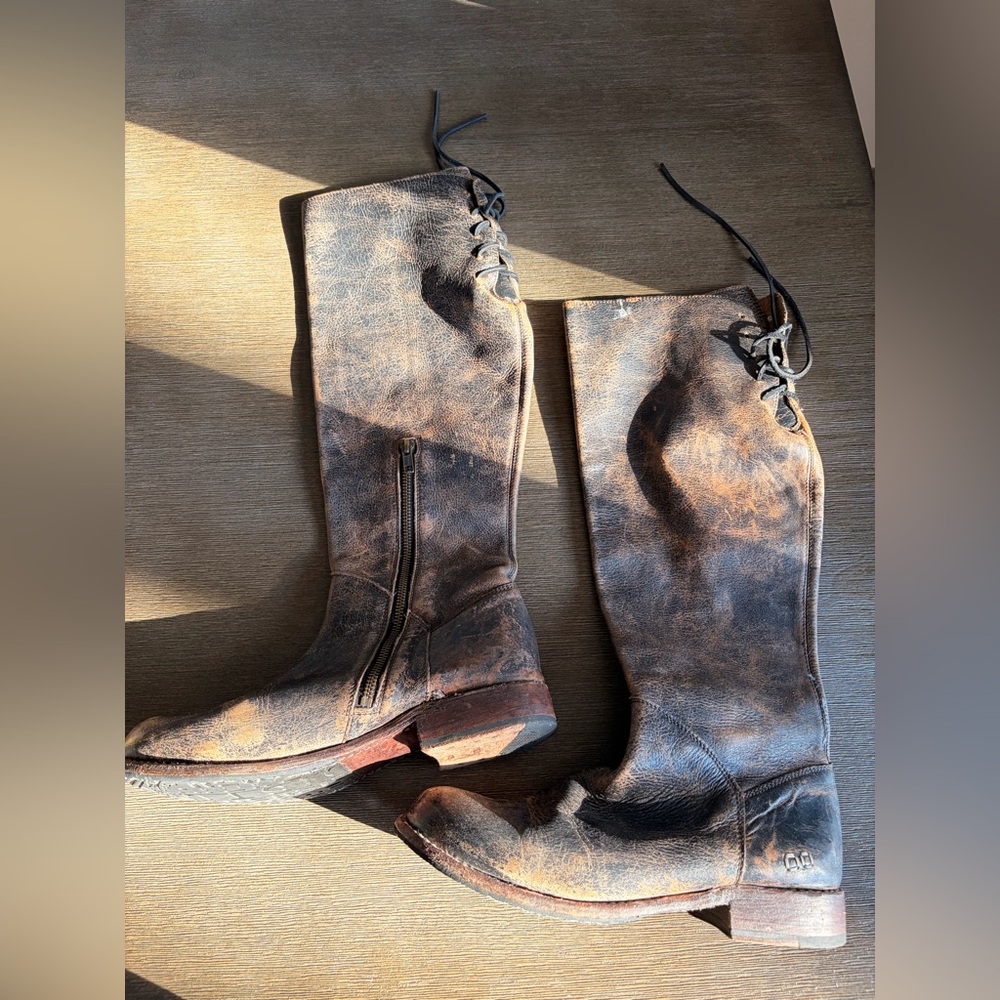 Bed Stu Brown Leather Knee-High Boots size 9 1/2 - Picture 3 of 9